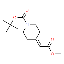 ChemSpider 2D Image | 4-Methoxycarbonylmethylene-piperidine-1-carboxylic acid tert-Butyl ester | C13H21NO4