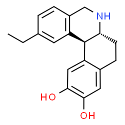 ChemSpider 2D Image | (6aR,12bS)-2-Ethyl-5,6,6a,7,8,12b-hexahydrobenzo[a]phenanthridine-10,11-diol | C19H21NO2