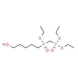 ChemSpider 2D Image | Diethyl {[ethoxy(5-hydroxypentyl)phosphoryl]methyl}phosphonate | C12H28O6P2