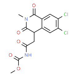 ChemSpider 2D Image | Methyl [(6,7-dichloro-2-methyl-1,3-dioxo-1,2,3,4-tetrahydro-4-isoquinolinyl)acetyl]carbamate | C14H12Cl2N2O5