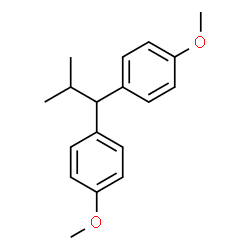 ChemSpider 2D Image | 1,1'-(2-Methyl-1,1-propanediyl)bis(4-methoxybenzene) | C18H22O2