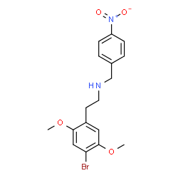 ChemSpider 2D Image | 2-(4-Bromo-2,5-dimethoxyphenyl)-N-(4-nitrobenzyl)ethanamine | C17H19BrN2O4