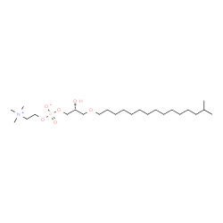 ChemSpider 2D Image | (2R)-2-Hydroxy-3-[(14-methylpentadecyl)oxy]propyl 2-(trimethylammonio)ethyl phosphate | C24H52NO6P