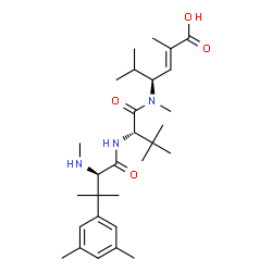 ChemSpider 2D Image | N,beta,beta,3,5-Pentamethyl-D-phenylalanyl-N-[(3S,4E)-5-carboxy-2-methyl-4-hexen-3-yl]-N,3-dimethyl-L-valinamide | C29H47N3O4