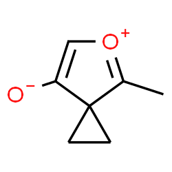 ChemSpider 2D Image | 4-methyl-5-oxoniaspiro[2.4]hepta-4,6-dien-7-olate | C7H8O2
