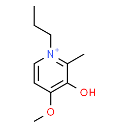 ChemSpider 2D Image | 3-Hydroxy-4-methoxy-2-methyl-1-propylpyridinium | C10H16NO2