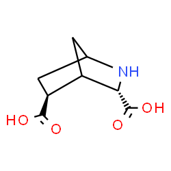 ChemSpider 2D Image | (3S,5S)-2-Azabicyclo[2.2.1]heptane-3,5-dicarboxylic acid | C8H11NO4