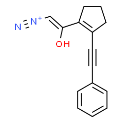 ChemSpider 2D Image | (Z)-2-Hydroxy-2-[2-(phenylethynyl)-1-cyclopenten-1-yl]ethenediazonium | C15H13N2O