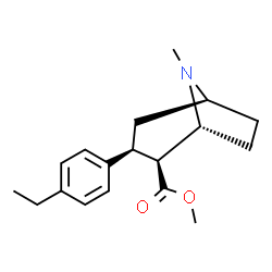 ChemSpider 2D Image | (-)-2?-carbomethoxy-3?-(4-ethylphenyl)tropane | C18H25NO2