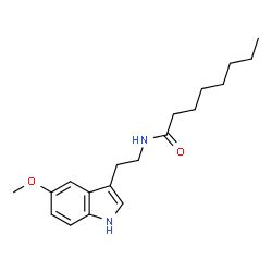 ChemSpider 2D Image | N-[2-(5-Methoxy-1H-indol-3-yl)ethyl]octanamide | C19H28N2O2