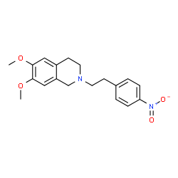 ChemSpider 2D Image | 6,7-Dimethoxy-2-[2-(4-nitrophenyl)ethyl]-1,2,3,4-tetrahydroisoquinoline | C19H22N2O4