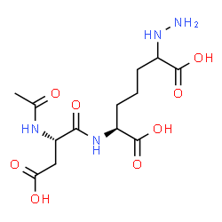 ChemSpider 2D Image | (2S)-2-[(N-Acetyl-L-alpha-aspartyl)amino]-6-hydrazinoheptanedioic acid | C13H22N4O8
