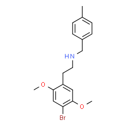 ChemSpider 2D Image | 2-(4-Bromo-2,5-dimethoxyphenyl)-N-(4-methylbenzyl)ethanamine | C18H22BrNO2