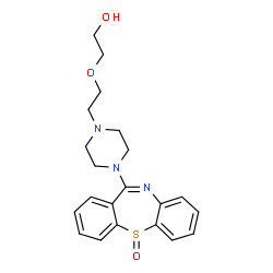 ChemSpider 2D Image | 2-{2-[4-(5-Oxidodibenzo[b,f][1,4]thiazepin-11-yl)-1-piperazinyl]ethoxy}ethanol | C21H25N3O3S