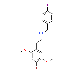 ChemSpider 2D Image | 2-(4-Bromo-2,5-dimethoxyphenyl)-N-(4-iodobenzyl)ethanamine | C17H19BrINO2