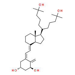 ChemSpider 2D Image | (1a,3b,5Z,7E)20-(4-hydroxy-4-methylpentyl)-21-nor-9,10-secocholesta-5,7,10(19)-triene-1,3,25-triol | C32H54O4