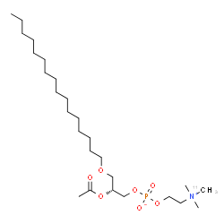 ChemSpider 2D Image | (2R)-2-Acetoxy-3-(hexadecyloxy)propyl 2-{dimethyl[(~11~C)methyl]ammonio}ethyl phosphate | C2511CH54NO7P