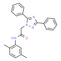 ChemSpider 2D Image | N-(2,5-Dimethylphenyl)-2-(3,5-diphenyl-1H-1,2,4-triazol-1-yl)acetamide | C24H22N4O