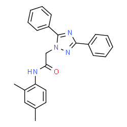 ChemSpider 2D Image | N-(2,4-Dimethylphenyl)-2-(3,5-diphenyl-1H-1,2,4-triazol-1-yl)acetamide | C24H22N4O