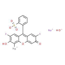 ChemSpider 2D Image | meralein sodium | C19H9HgI2NaO7S