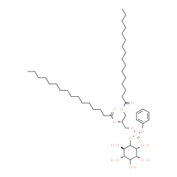 ChemSpider 2D Image | [(2R)-2-hexadecanoyloxy-3-[[(2R,3S,5R,6R)-2,3,4,5,6-pentahydroxycyclohexoxy]-phenoxy-phosphoryl]oxy-propyl] hexadecanoate | C47H83O13P