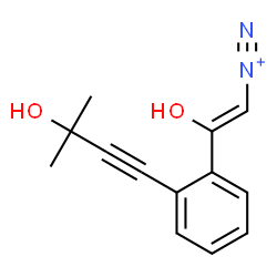 ChemSpider 2D Image | (Z)-2-Hydroxy-2-[2-(3-hydroxy-3-methyl-1-butyn-1-yl)phenyl]ethenediazonium | C13H13N2O2