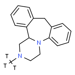 ChemSpider 2D Image | 2-(~3~H_3_)Methyl-1,2,3,4,10,14b-hexahydrodibenzo[c,f]pyrazino[1,2-a]azepine | C18H17T3N2