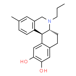 ChemSpider 2D Image | (6aR,12bS)-3-Methyl-6-propyl-5,6,6a,7,8,12b-hexahydrobenzo[a]phenanthridine-10,11-diol | C21H25NO2