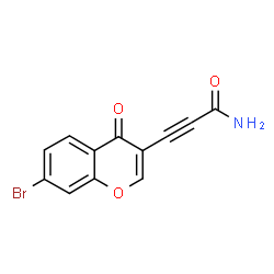 ChemSpider 2D Image | 3-(7-Bromo-4-oxo-4H-chromen-3-yl)-2-propynamide | C12H6BrNO3