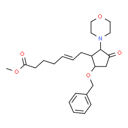 ChemSpider 2D Image | Methyl 7-(2-(4-morpholinyl)-3-oxo-5-(phenylmethoxy)cyclopentyl)-5-heptenoate | C24H33NO5