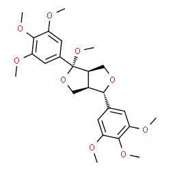 ChemSpider 2D Image | (1R,3aR,4S,6aR)-1-Methoxy-1,4-bis(3,4,5-trimethoxyphenyl)tetrahydro-1H,3H-furo[3,4-c]furan | C25H32O9