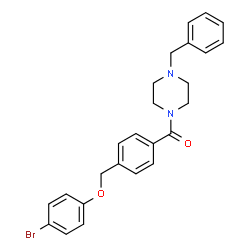 ChemSpider 2D Image | (4-Benzyl-1-piperazinyl){4-[(4-bromophenoxy)methyl]phenyl}methanone | C25H25BrN2O2