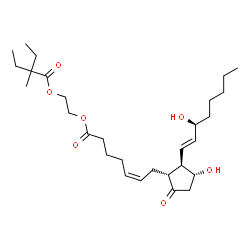 ChemSpider 2D Image | 2-[(2-Ethyl-2-methylbutanoyl)oxy]ethyl (5Z,11alpha,13E,15S)-11,15-dihydroxy-9-oxoprosta-5,13-dien-1-oate | C29H48O7