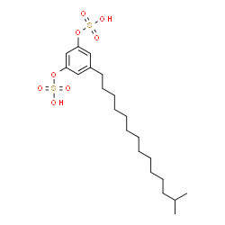 ChemSpider 2D Image | 5-(13-Methyltetradecyl)-1,3-phenylene bis(hydrogen sulfate) | C21H36O8S2