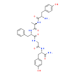 ChemSpider 2D Image | L-Tyrosyl-D-alanyl-L-phenylalanylglycyl-L-tyrosinamide | C32H38N6O7