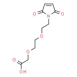 ChemSpider 2D Image | (2-(2-(2,5-dioxo-2,5-dihydropyrrol-1-yl)ethoxy)ethoxy)acetic acid | C10H13NO6