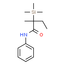 ChemSpider 2D Image | 2-Methyl-N-phenyl-2-(trimethylsilyl)butanamide | C14H23NOSi
