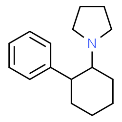 ChemSpider 2D Image | 1-(2-Phenylcyclohexyl)pyrrolidine | C16H23N