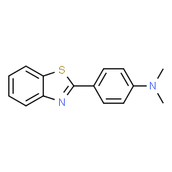 ChemSpider 2D Image | 2-(4-Dimethylaminophenyl)benzothiazole | C15H14N2S