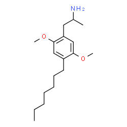 ChemSpider 2D Image | 1-(4-Heptyl-2,5-dimethoxyphenyl)-2-propanamine | C18H31NO2
