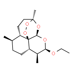 ChemSpider 2D Image | (1S,4S,5R,8S,9S,10R,12R,13R)-10-Ethoxy-1,5,9-trimethyl-11,14,15,16-tetraoxatetracyclo[10.3.1.0~4,13~.0~8,13~]hexadecane | C17H28O5