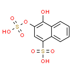 ChemSpider 2D Image | 4-Hydroxy-3-(sulfooxy)-1-naphthalenesulfonic acid | C10H8O8S2