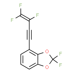 ChemSpider 2D Image | 2,2-Difluoro-4-(3,4,4-trifluoro-3-buten-1-yn-1-yl)-1,3-benzodioxole | C11H3F5O2