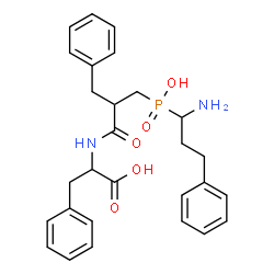 ChemSpider 2D Image | N-{3-[(1-Amino-3-phenylpropyl)(hydroxy)phosphoryl]-2-benzylpropanoyl}phenylalanine | C28H33N2O5P