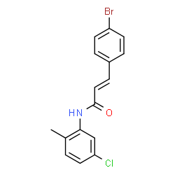ChemSpider 2D Image | (2E)-3-(4-Bromophenyl)-N-(5-chloro-2-methylphenyl)acrylamide | C16H13BrClNO