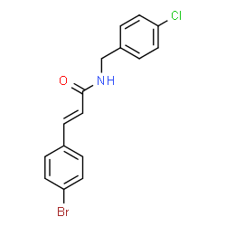 ChemSpider 2D Image | (2E)-3-(4-Bromophenyl)-N-(4-chlorobenzyl)acrylamide | C16H13BrClNO