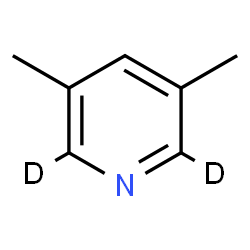 ChemSpider 2D Image | 3,5-Dimethyl(2,6-~2~H_2_)pyridine | C7H7D2N