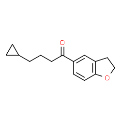 ChemSpider 2D Image | 4-Cyclopropyl-1-(2,3-dihydro-1-benzofuran-5-yl)-1-butanone | C15H18O2