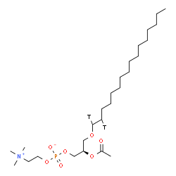 ChemSpider 2D Image | (2R)-2-Acetoxy-3-[(1,2-~3~H_2_)hexadecyloxy]propyl 2-(trimethylammonio)ethyl phosphate | C26H52T2NO7P