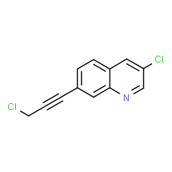 ChemSpider 2D Image | 3-Chloro-7-(3-chloro-1-propyn-1-yl)quinoline | C12H7Cl2N